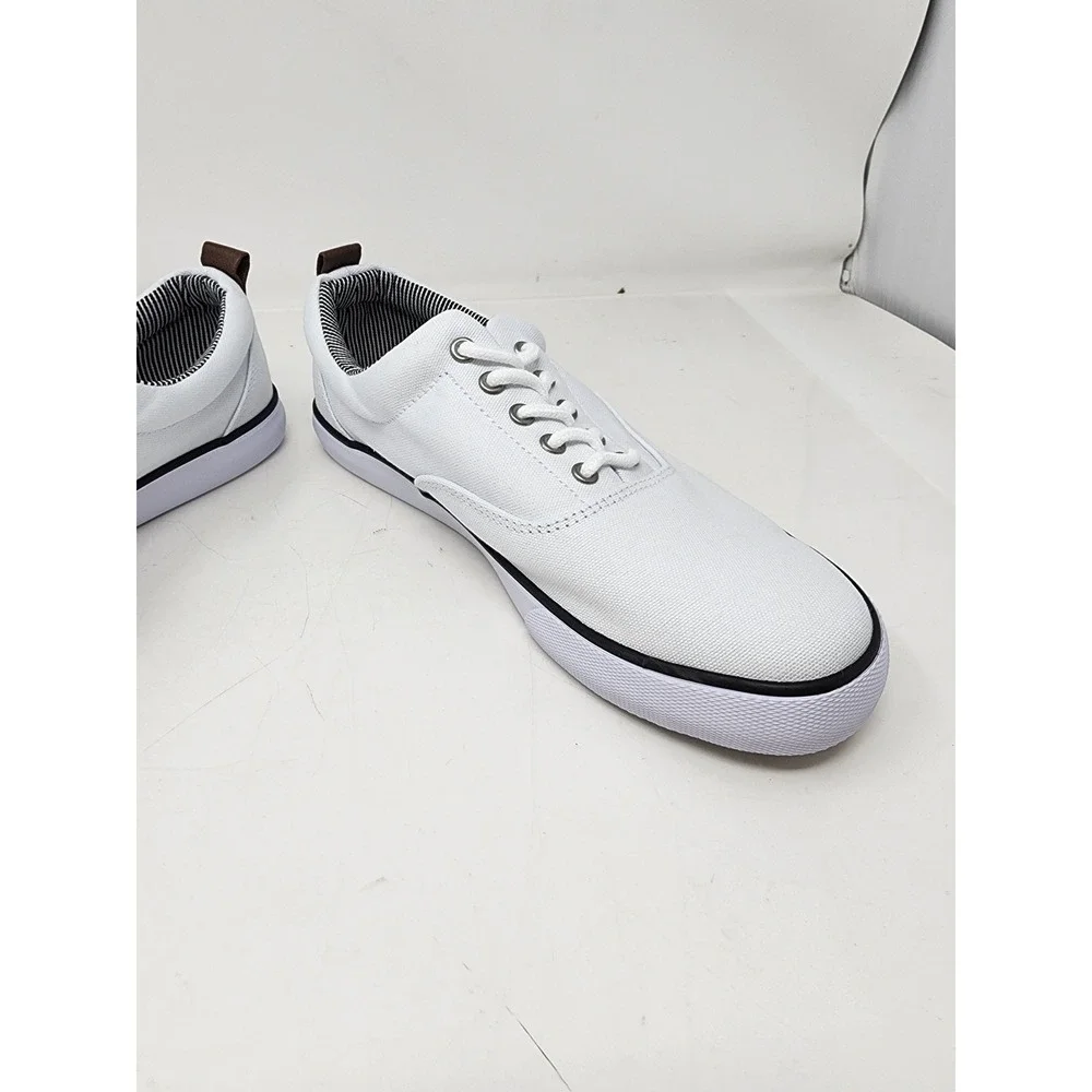 Goodfellow & Co Brady Mens White Canvas Lace Up Sneakers Shoes‎ Size 8 NEW
